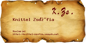 Knittel Zsófia névjegykártya